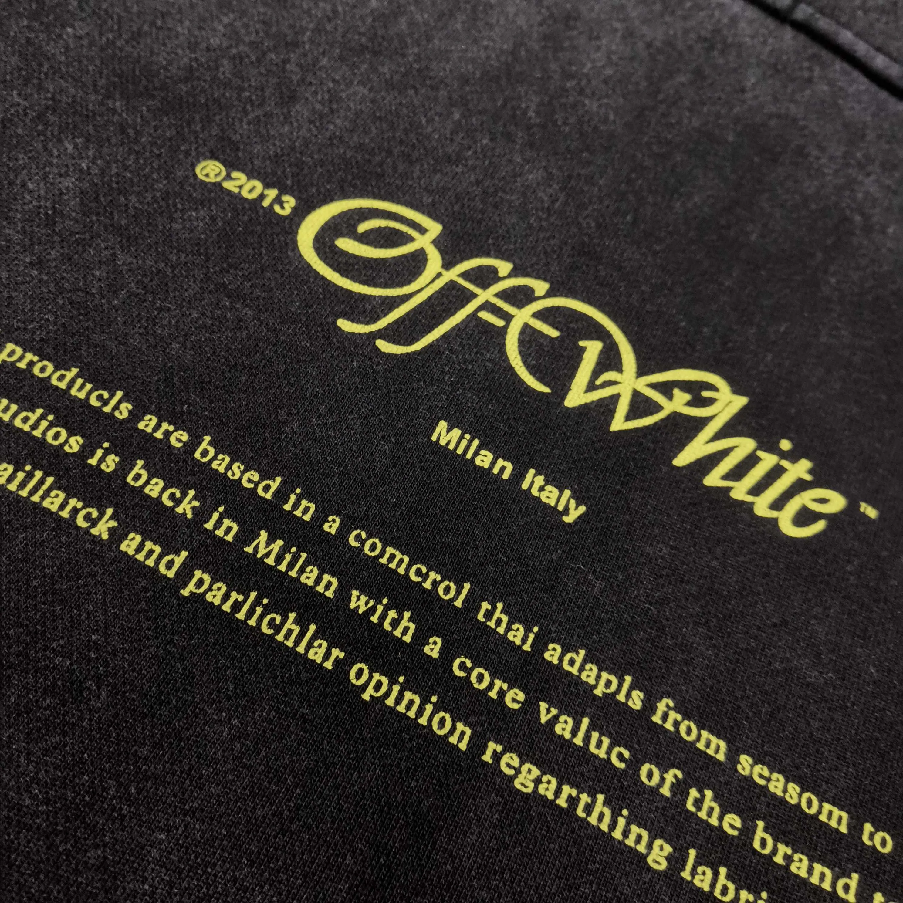 off white 25ss religious portrait oil painting 460g washed hooded sweatshirt Color: washed black Size: S M L XL P410